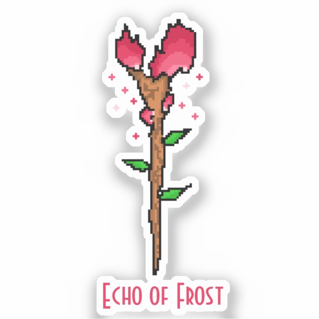 Echo of Frost Wizard Staff Fantasy Sticker (Front)