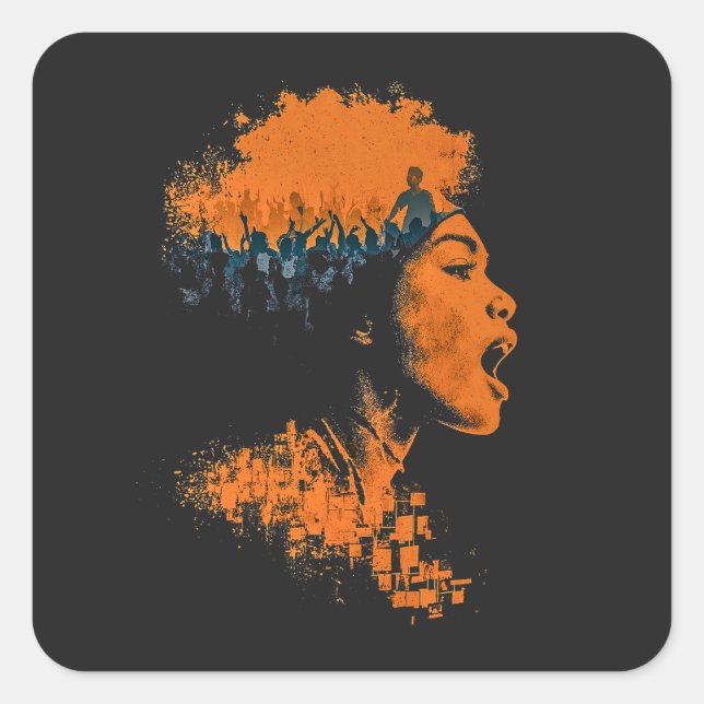 Echo of the Crowd Square Sticker (Front)