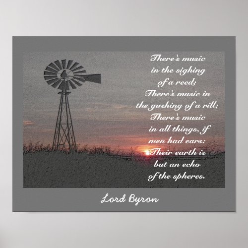 Echo of the spheres _ quote _ Lord Byron Poster