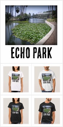 Echo Park Lake in Los Angeles, California