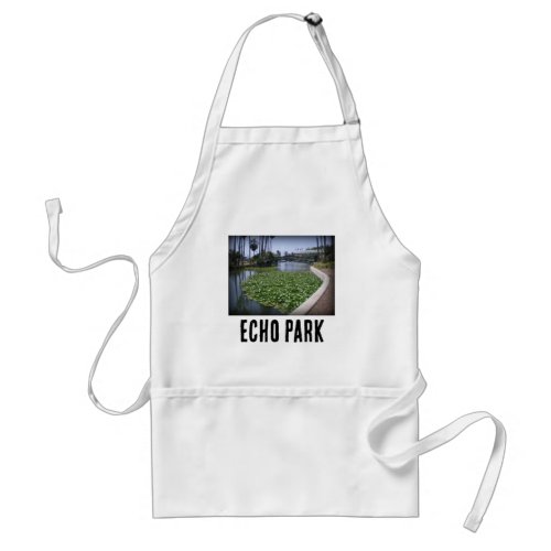 Echo Park Lake in Los Angeles, California Adult Chef Apron