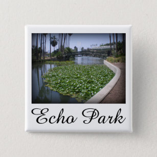 Echo Park Lake in Los Angeles, California Button
