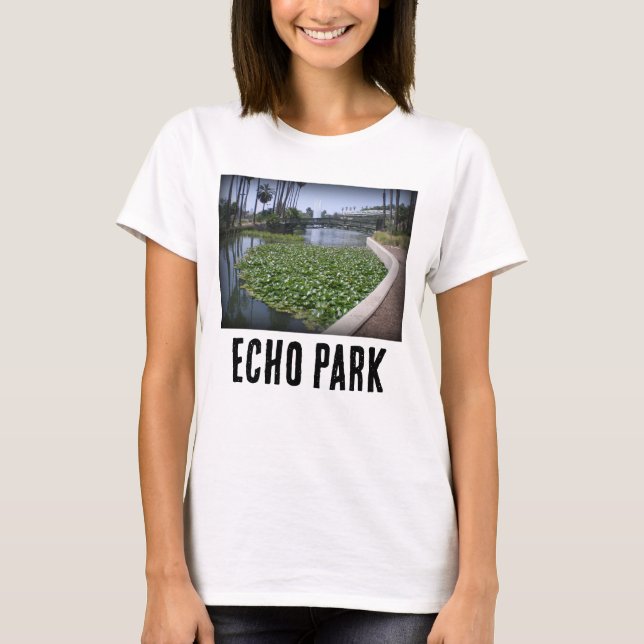 Echo Park Lake in Los Angeles, California T-Shirt (Front)