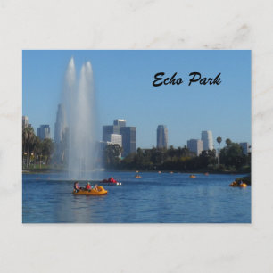 Echo Park Lake -Los Angeles Postcard