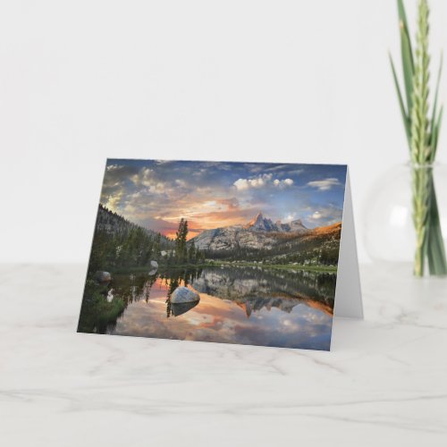 Echo Peaks Sunset from Echo Lake _ Yosemite Card
