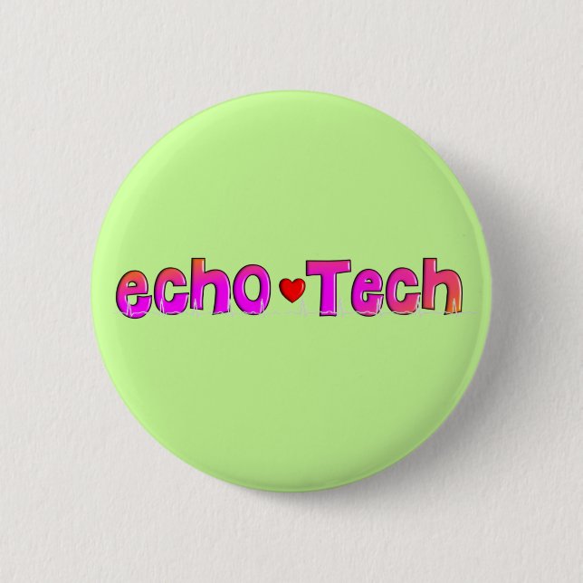 Echo Tech (Cardiac Echo Tech) Gifts Pinback Button (Front)