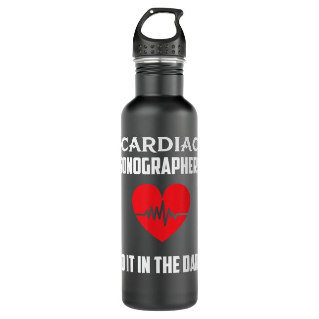 Echo Tech Echocardiographer RDCS Cardiac Sonograph Stainless Steel Water Bottle (Front)