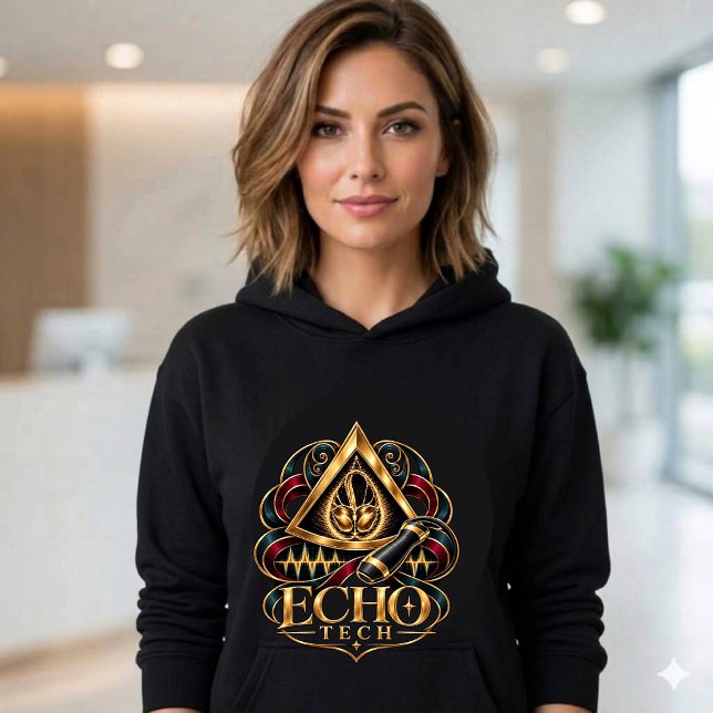 Echo Tech - Echocardiographer - Sonographer Hoodie (Echo Tech Cardiac Sonographer Echocardiographer Gold heart Hoodie)