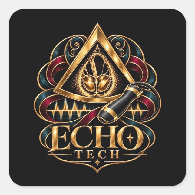Echo Tech - Echocardiographer - Sonographer Square Sticker (Front)