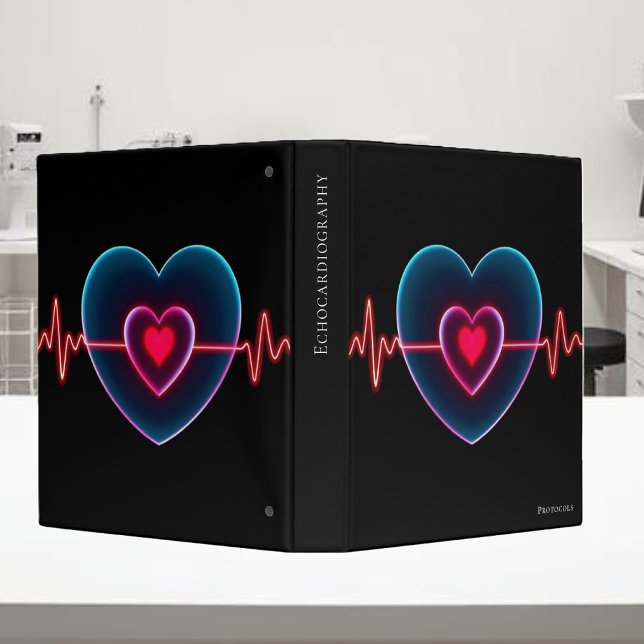 Echo Tech | Heartbeat | EKG 3 Ring Binder (Echo Tech _ Heartbeat _ EKG 3 Ring Binder )