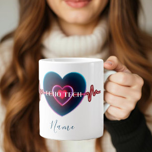 Echo Tech   Heartbeat   EKG Giant Coffee Mug