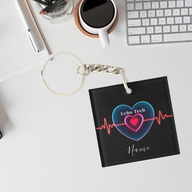 Echo Tech | Heartbeat | EKG Keychain (Echo Tech _ Heartbeat _ EKG Keychain)