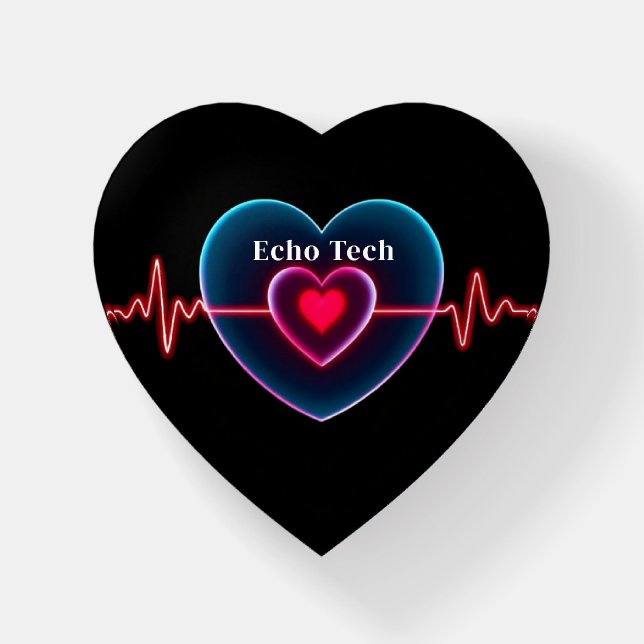 Echo Tech | Heartbeat | EKG Paperweight (Front)