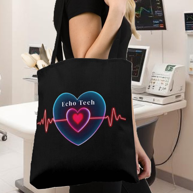  Echo Tech | Heartbeat | EKG Tote Bag (Echo Tech _ Heartbeat _ EKG Tote Bag )