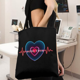 Echo Tech Heartbeat EKG Tote Bag