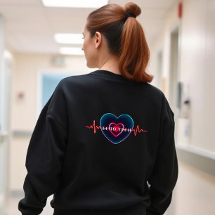 Echo Tech Heartbeat Heart with EKG Sweatshirt