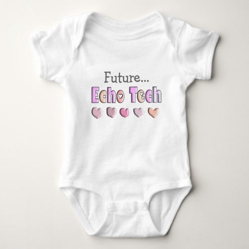 Echo Tech PINK HEARTS Design Gifts Baby Bodysuit