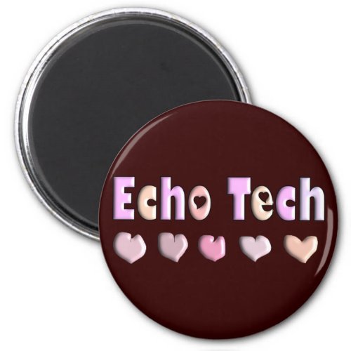 Echo Tech PINK HEARTS Design Gifts Magnet