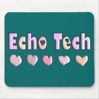 Echo Tech PINK HEARTS Design Gifts Mouse Pad