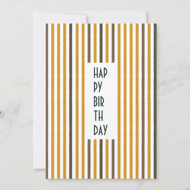 Echo Trails Custom Card – Mustard Stripes (Front)