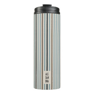 Echo Trails Custom Thermal Tumbler – Blue Stripes