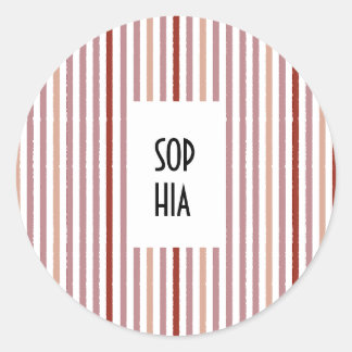 Echo Trails Round Stickers – Pink Stripes