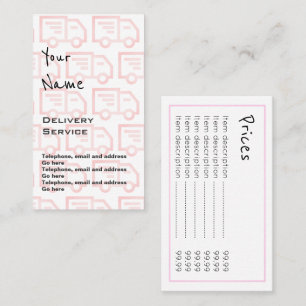 "Echoes" Delivery Price Cards