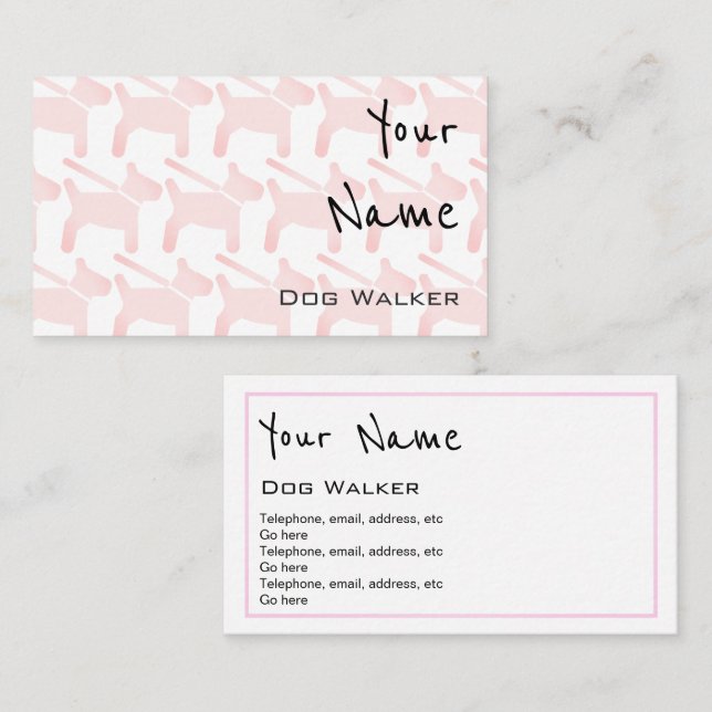 "Echoes" Dog Walker Business Cards (Front/Back)