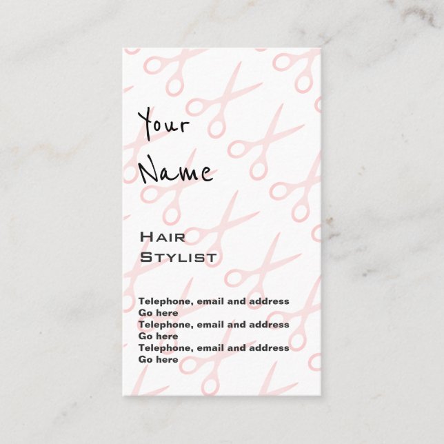 "Echoes" Hair Stylist Appointment Cards (Front)