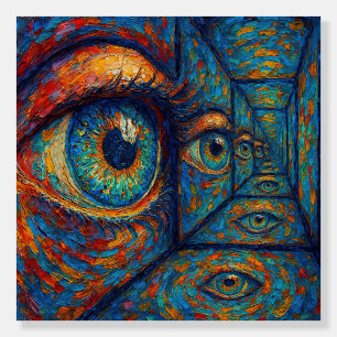 “Echoes in the Iris” - A Surreal Portrait Foam Board