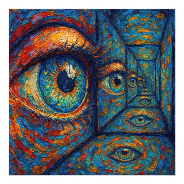 “Echoes in the Iris” - A Surreal Portrait Photo Print (Front)