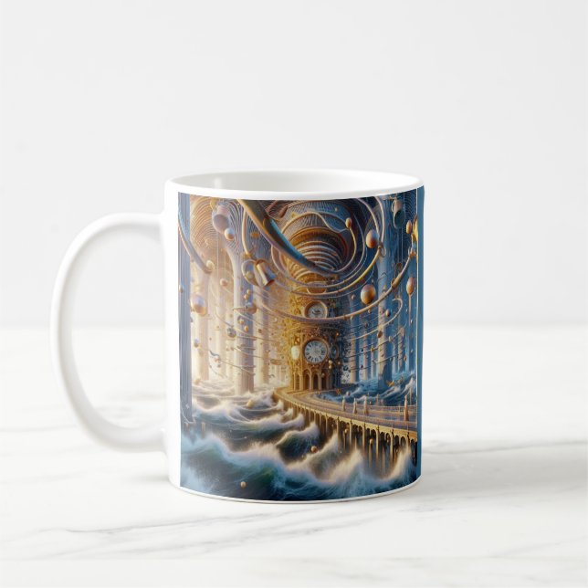 Echoes of '73: The Chronos Ocean's Labyrinth Coffee Mug (Left)