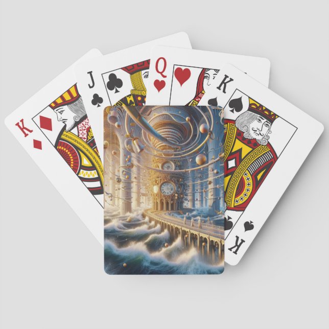 Echoes of '73: The Chronos Ocean's Labyrinth Poker Cards (Back)