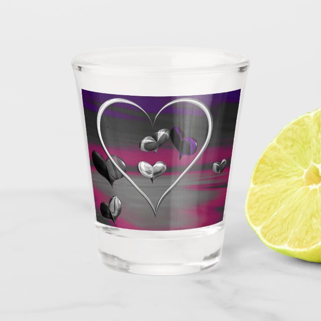 Echoes of a Metallic Romance  Shot Glass (Front)