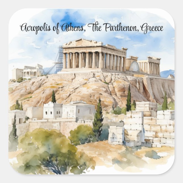 Echoes of Antiquity,  Guardian of the Acropolis Square Sticker (Front)