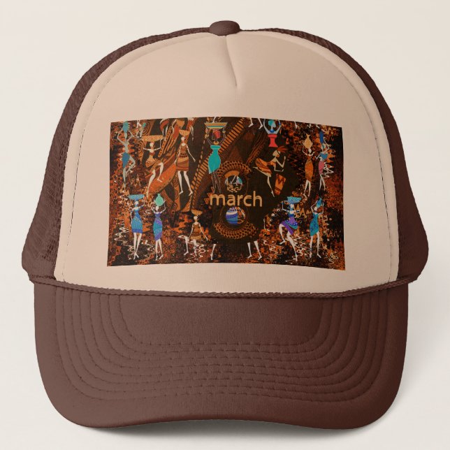 Echoes of Empowerment: March 8th Trucker Hat (Front)