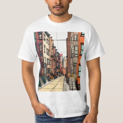 Echoes of Expression Stretched Print Tees T_Shirt