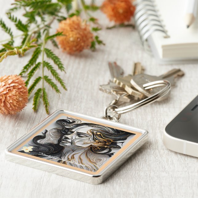 "Echoes of Gold Touch" Keychain (Side)