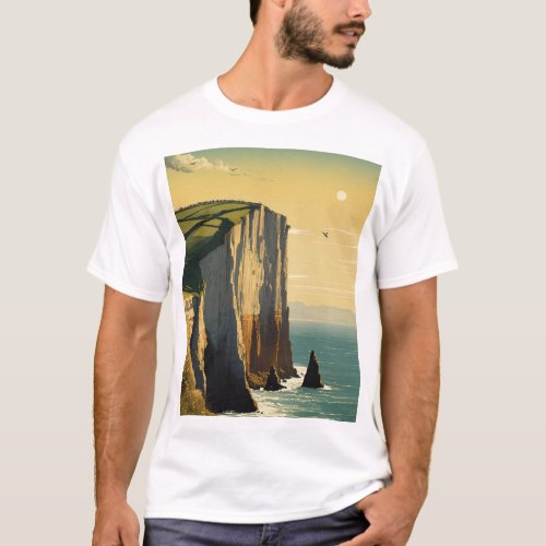  Echoes of History Cliffs of Dover Vintage Poste T_Shirt