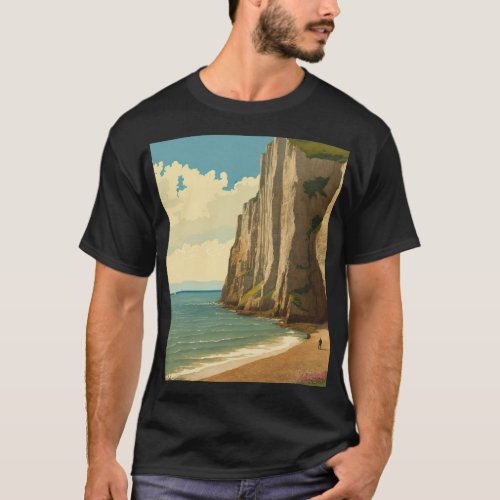 Echoes of History Cliffs of Dover Vintage Poster T_Shirt