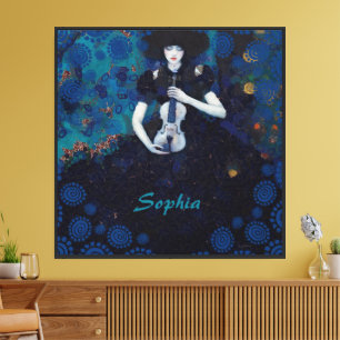 Echoes of Silence: A Violin’s Song of Healing Canvas Print