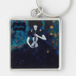 Echoes of Silence: A Violin’s Song of Healing Keychain