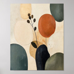 Echoes of the Earth: A Botanical Study in Textured Poster