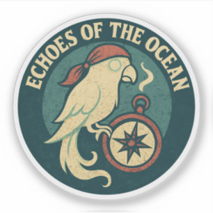 Echoes Of The Ocean Pirate Parrot Sticker