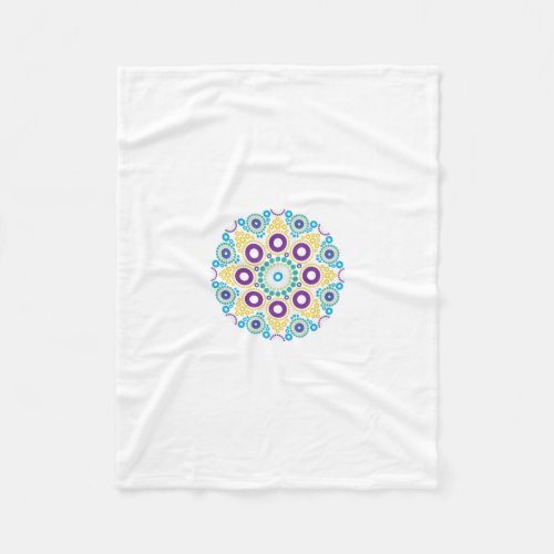 Echoes of the Outback Mandala Art Inspired by Aus Fleece Blanket
