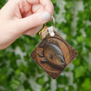 Echoes of the River: Murray Cod Wood Print, Keychain