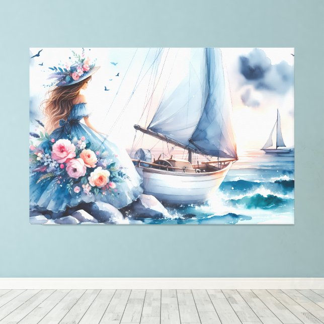 Echoes of the Tide Canvas Print (Insitu(Wood Floor))
