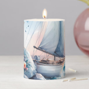 Echoes of the Tide Pillar Candle