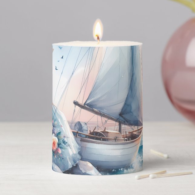 Echoes of the Tide Pillar Candle (In Situ)