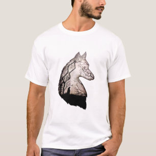 Echoes of the Wild - Lone Wolf ; hand sketch T-Shirt